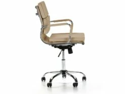 Fauteuil De Bureau Fenix Inclinable Taupe, Cuir Synthétique -DECO Ventes siege de bureau 9907121