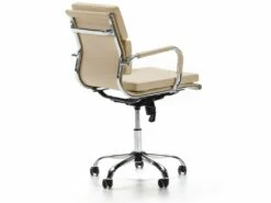 Fauteuil De Bureau Fenix Inclinable Taupe, Cuir Synthétique -DECO Ventes siege de bureau 9907123