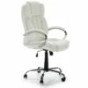 Fauteuil De Bureau à Hauteur Réglable Et Inclinable Nixon Similicuir Blanc -DECO Ventes siege de bureau 9907127